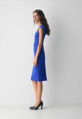 FigureKnit™ Flatiron Dress - ABLAZE BLUE