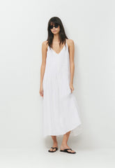 Casbah Linen Dress - WHITE