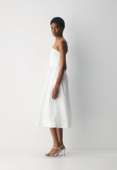 Fluid Poplin Dress - BRIGHT WHITE