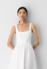 Revive Poplin Dress - BRIGHT WHITE
