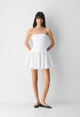 Private Poplin Dress - BRIGHT WHITE
