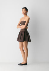Private Poplin Dress - RICH MOCHA BROWN