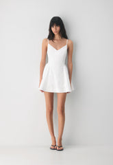 Technique Poplin Mini Cami Dress - BRIGHT WHITE