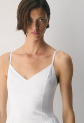 Technique Poplin Cami Dress - BRIGHT WHITE