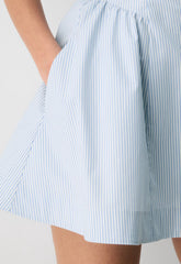 Technique Poplin Mini Cami Dress - WLSN STRP CRFL BL/WHT