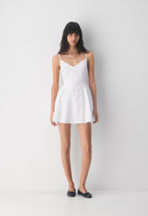 Technique Poplin Mini Cami Dress - HNDRSN STRP BR WH/ADL