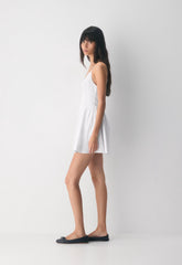 Technique Poplin Mini Cami Dress - HNDRSN STRP BR WH/ADL