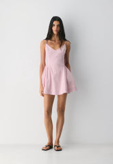 Technique Poplin Mini Cami Dress - SRPN CK LT BR/SWT P PL