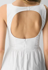 Tina Poplin Dress - BRIGHT WHITE