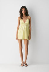Encourage Poplin Mini Cami Dress - LEMONADE