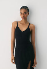 Evie Midi Dress - BLACK