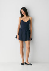Technique Linen Mini Dress - ADMIRAL