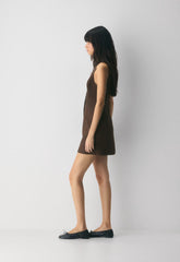 Regal Dress - PowerLinen™ - RICH MOCHA BROWN
