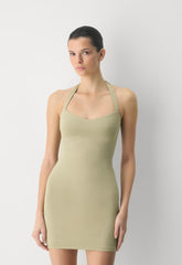 Original Contour Sandbar Halter Dress - MARTINI OLIVE