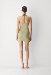 Original Contour Sandbar Halter Dress - MARTINI OLIVE