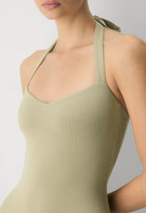 Original Contour Sandbar Halter Dress - MARTINI OLIVE