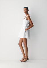 Revive Poplin Mini Dress - BRIGHT WHITE