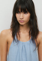 Sunpost Linen Halter Dress - MITCHELL ST CNFWR B/W