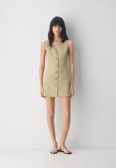 Aria Dress - PowerLinen™ - MARTINI OLIVE