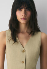 Aria Dress - PowerLinen™ - MARTINI OLIVE