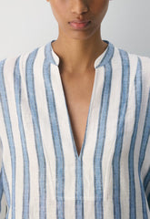 Amphora Linen Dress - WNFRD STRP WHT/FRCHBL