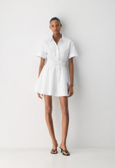 Term Poplin Dress - BRIGHT WHITE