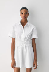 Term Poplin Dress - BRIGHT WHITE
