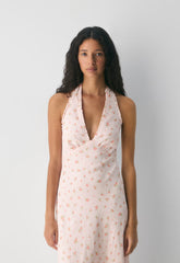 Hedgerow Halter Dress - PALE PEACH/PINK