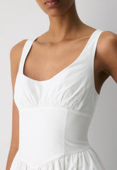 Bergamot Poplin Dress - BRIGHT WHITE