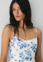 Barrafina Linen Dress - WHITE/ FR BLUE