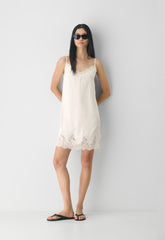 Prelude Satin Dress - LT BIRCH/ LT BIRCH