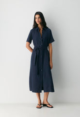 Eleta Linen Maxi Dress - ADMIRAL