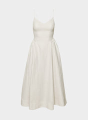 Technique Linen Dress - BRD STP NTL ECR/WHT
