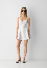 Technique Linen Mini Dress - HNDSN STRP WT/ADMIRAL