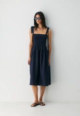 Golden Hour Linen Dress - ADMIRAL