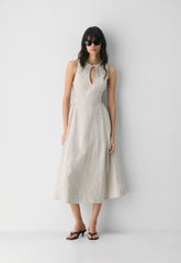 Countess Linen Dress - UNDYED ECRU