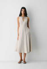 Countess Linen Dress - MTRPLS TAUP /RCH M BN
