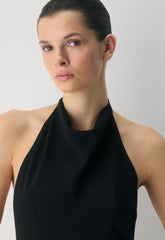 Fête Chiffon™ Audience Halter Dress - BLACK