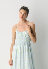 Typescript Cami Dress - PALE AGV GR /PALE YLW