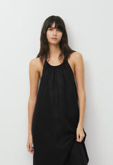 Sunpost Linen Halter Dress - BLACK