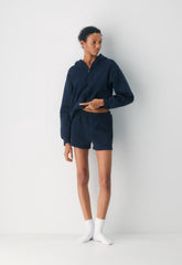 Cozy Sweatfleece Perfect Hi-Rise Mini Short - ADMIRAL