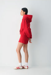 Cozy Sweatfleece Perfect Hi-Rise Mini Short - FLASHING RED