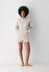 Cozy Sweatfleece Perfect Hi-Rise Mini Short - HEATHER ECRU
