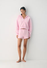 Cozy Sweatfleece Perfect Hi-Rise Mini Short - MILKSHAKE PINK