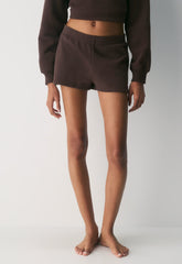 Cozy Sweatfleece Perfect Micro Short - RICH MOCHA BROWN
