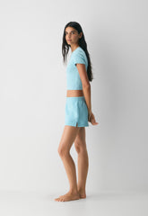 Cozy Sweatfleece Perfect Micro Short - PANORAMA BLUE