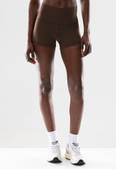 BUTTER Cheeky Hi-Rise 3 Short - RICH MOCHA BROWN