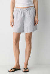 The Lodge Short™ Mid-Thigh - CruiseLinen™ - MILN STRIPE W/HRBR NV