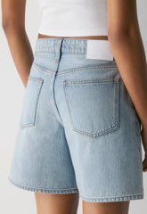 Denim Forum The ‘90s Vintage Hi Mid-Thigh Denim Short - 15 YRS BRL THR BLEU