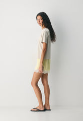 Whimsy Satin Short - LEMONADE/LIGHT BIRCH